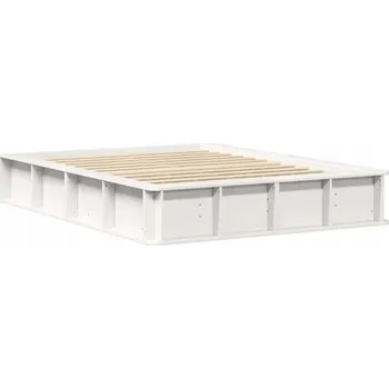 Ložnice Rámeček postele Bílý 135 x 190 cm Masivní borovicové dřevo