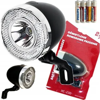 Cyklosvítilna Osvětlení na kolo 2K XC-230 ČERNÉ 60 lm + baterie