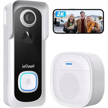 IP kamera 2K WIFI VIDEOZVONEK 2,4 GHz KAMERA FULL HD DOMÁCÍ TELEFON SMART Video 1296p PIR