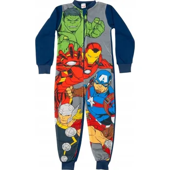 Chlapecké pyžamo Dětské pyžamo kombinéza Avengers, chlapecké fleecové pyžamo 134/140