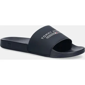 Dámské pantofle Pantofle Tommy Hilfiger RAISED POOL SLIDE FM0FM05761 námořnická modř 59X, EUR 41