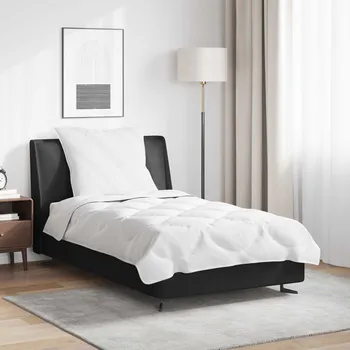 Zahradní pohovka Sada přikrývek s polštářem 2 pcs Bílá Mikrovlákno