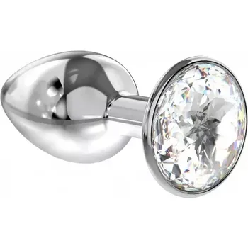 Anální kolík Diamond Clear Sparkle Small – anální kolík s krystalem (small) (Diamond Clear Sparkle Small – průhledný anální kolík se zdobením)