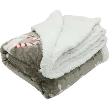 deka Beránková deka Perníček, 150 x 200 cm, šedá