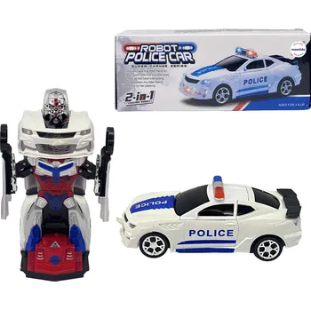 autíčko Mamido Policejní auto Robot Transformers 2v1 Robot Police Car MT1548