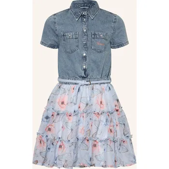 Dámské šaty Guess Dívčí Šaty Z Kombinace Materiálů S Ozdobnými Kameny,...