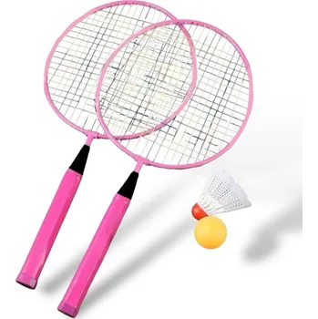 Badmintonová raketa GGV Badmintonové rakety set, růžová