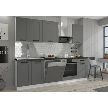 Kuchyňská linka Kuchyňská linka 250 cm Luna 2 - Bílá + Dust grey