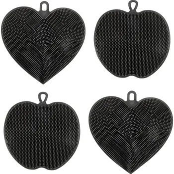 Houbička Vergionic 7257 Silikonová houbička na mytí nádobí šedá 4 ks