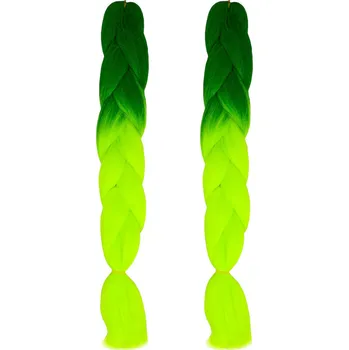 Soulima Kanekalonové copánky Ombre zelené neon 2 ks