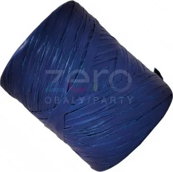 Stuha Lýko umělé RAPHIA 200 m - tm. modrá