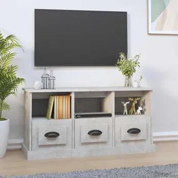 Televizní stolek vidaXL TV skříňka 100 x 35 x 50 cm kompozitní dřevo [816288] Barva: Betonová šedá