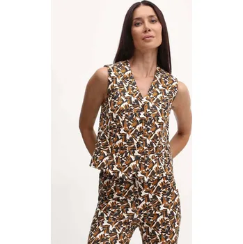 Dámská vesta Vesta Weekend Max Mara jednořadá, 2415151013600 hnědá 82A, vel. 34