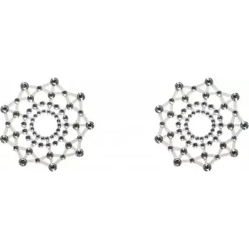 Erotická ozdoba Nálepky na bradavky Burlesque Rowland White