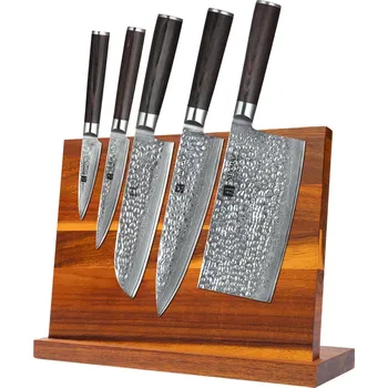 Kuchyňský nůž Sada nožů XinZuo He B1H s magnetickým stojánkem 5ks - Dárkový set