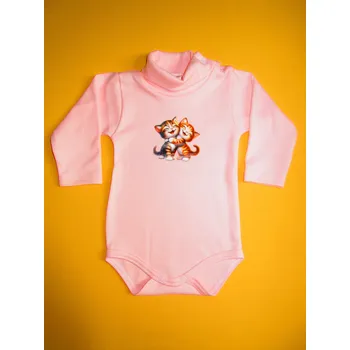 Arex, ČR Body s rolákem hladký úplet+potisk Barva: lososová, Velikost: 98