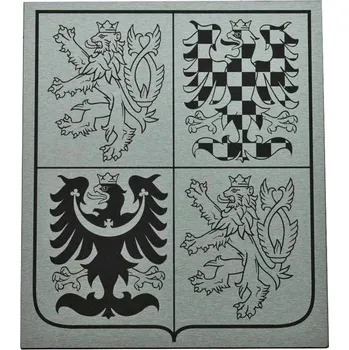 Vlajka Hliníkový státní znak - 37 x 43 cm