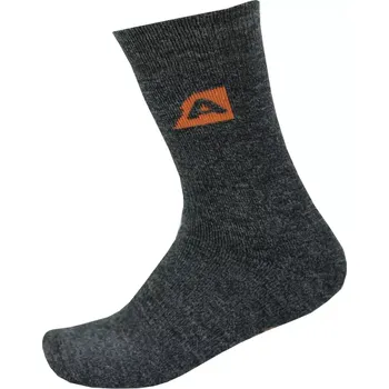 Ponožky ALPINE PRO OTHAR USCP058 TMAVĚ ŠEDÝ MELÍR/ORANŽOVÁ XS