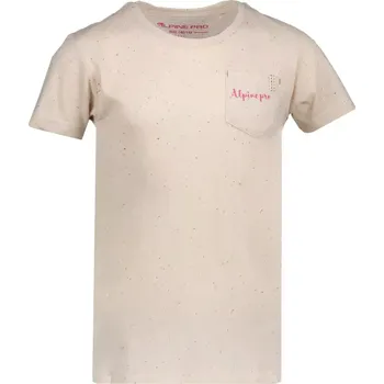 Dívčí tričko Dívčí tričko s krátkým rukávem ALPINE PRO GANGO KTSN160 BÉŽOVÁ 116-122