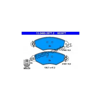 Brzdový systém Sada brzdových destiček ATE 13.0460-3977 (AT 603977) - NISSAN, RENAULT