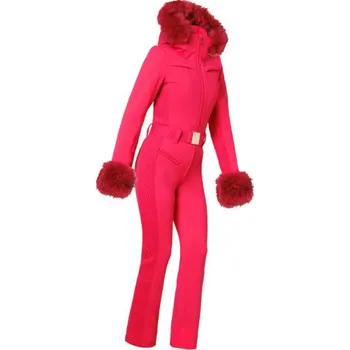 Dámský overall Dámská lyžařská kombinéza Goldbergh ANGELE FAUX BORDER - tmavě růžová M