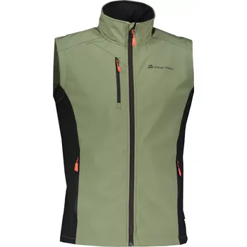 Pánská bunda Pánská softshellová vesta ALPINE PRO ASKLEPIOS 7 MVER063 ZELENÁ XS