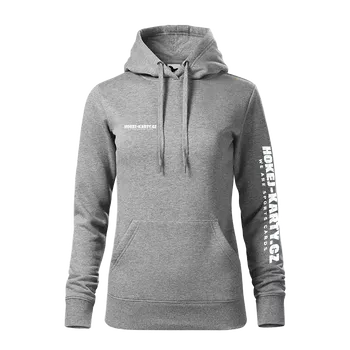 Dámská mikina Mikina s kapucou šedá HOKEJ-KARTY - dámská, S