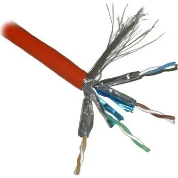 Počítač PLANET FTP Cat5e (fyzicky 6a) 4pár 1m (metráž) Síťový kabel, FTP, drát, Cat5e (fyzicky 6A), 4p, 500MHz, LS0H, stíněný každý pár, oranžový, Dca, metráž KAB-FUTP5e/6A-D-LSO-OR-M