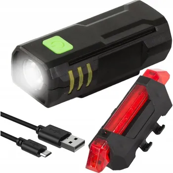 Cyklosvítilna Verk 08355 Sada LED osvětlení na kolo, USB 2 ks