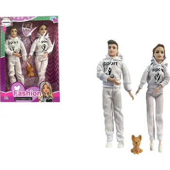 Panenka Mamido Panenky Fashion Couple s pejskem, sportovní pár bílá MT1192
