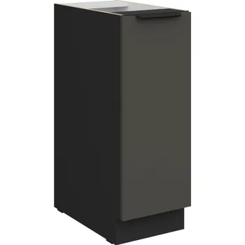 Kuchyňská skříňka 30 D CARGO BB, Spodní kuchyňská skříňka s výsuvným drátěným košem Aria grafit/černá