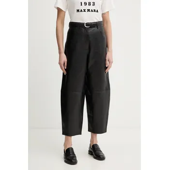 Kožené kalhoty Weekend Max Mara PAGANO 2615431011600 černá 99X, vel. 36