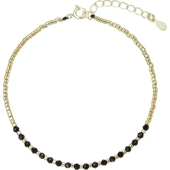 Náramek Pozlacený náramek s černými spinely 13112.3