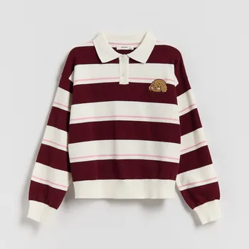 Dívčí svetr Reserved - Pruhovaný polo svetr Boffie & Poko - vícebarevná - 845CF-MLC - 845CF-MLC-122