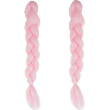 Soulima Vlasy Kanelové syntetické Copánky ombre růžové, 2 ks