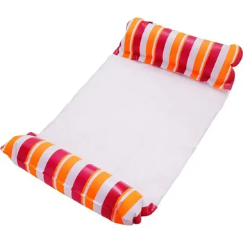 Zahradní lehátko GGV Lehátko do bazénu pruhované 115 x 66 x 15 cm, oranžová