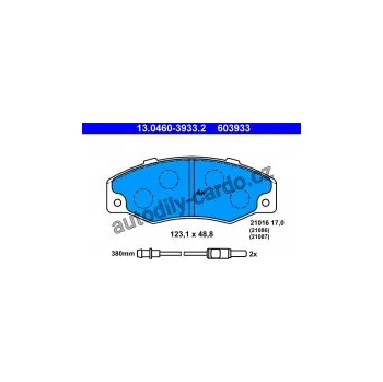 Brzdová destička Sada brzdových destiček ATE 13.0460-3933 (AT 603933) - RENAULT