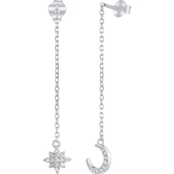 Šperk Stříbrné náušnice řetízkové Night Sky s Brilliance Zirconia LPS0990ES