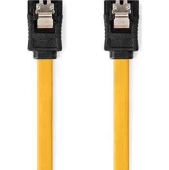 Kabel do PC Nedis Kabel SATA | 6 Gbps | SATA 7-Pin Zásuvka | SATA 7-Pin Zásuvka | Poniklované | 0.50 m | Plochý | PVC | Žlutá | Box
