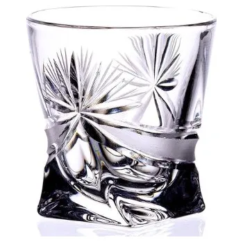 Sklenice Bohemia Crystal Ručně broušené sklenice na pálenku Mašle 55ml (set po 6ks)