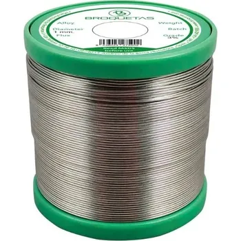 Příslušenství ke svářečce BROQUETAS Cínový drát ECO 6 (Sn95,5 Ag3) FLUX PW-15, 1 mm, 100 g