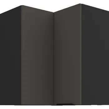Kuchyňská skříňka 60 x 60 GN-72 2F (90°), Horní rohová kuchyňská skříňka Aria grafit/černá