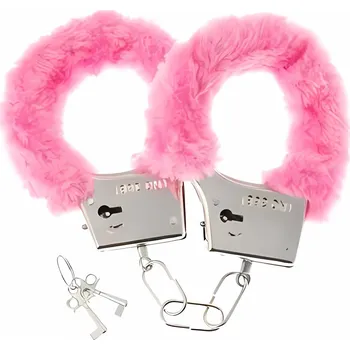 Žertovný předmět Pronett Pouta s kožíškem růžová