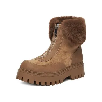 Dámské kozačky Polokozačky DeeZee 19001-1 Hnědá 36