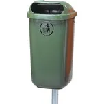 MEVA-TEC Plastový odpadkový koš 50 l. - zelený