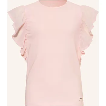 Guess Dívčí Blůza Z Kombinace Materiálů S Volánky, světle...