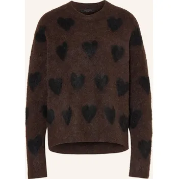 Dámský svetr Allsaints Dámský Svetr Amora S Alpakou, tmavě hnědá / černá, 28