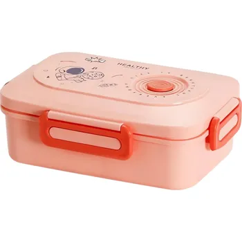 Jídlonosič Verk 07326 Svačinový box s přihrádkami a příborem 1500 ml, růžový