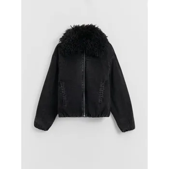 Dámský kabát Džínová bunda - S - House - černá - 922IM-99J