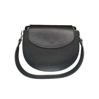 Dámská kožená crossbody kabelka Vera Pelle 3216 - černá